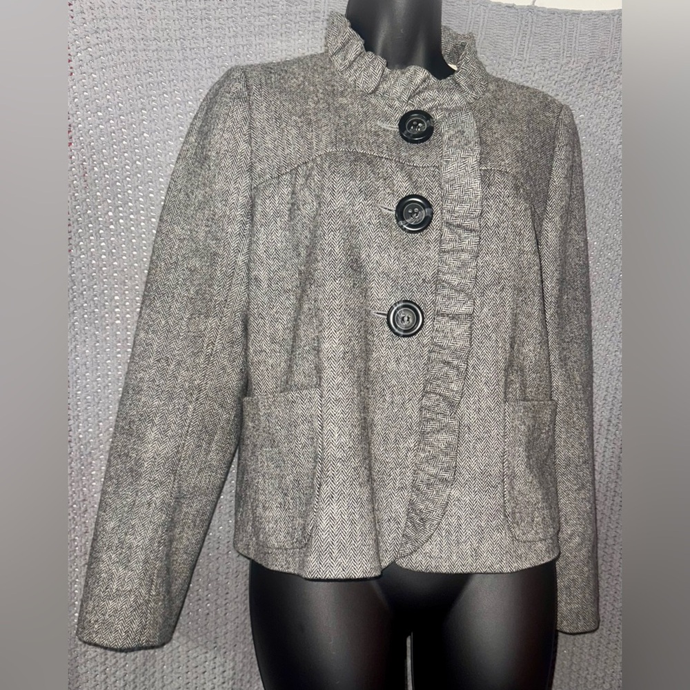 J. Crew Fiona Luxe Donegal Jacket size 4 wool houndstooth